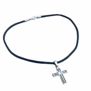 κολιέ με ατσάλινο σταυρό