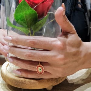 Μεταλλικό Αυξομειουμένο Δαχτυλίδι Ματάκι 1 1