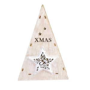 Ξύλινο Επιτραπέζιο LED Χριστουγεννιάτικο Δέντρο
