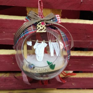 Χειροποίητη Μπάλα Γούρι 22Baby First Christmas22 1