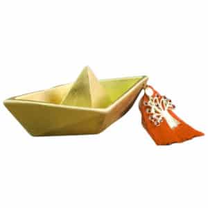 Χειροποίητο Επιτραπέζιο Γούρι Βαρκούλα Κεραμική 1