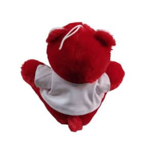 Λούτρινο Kόκκινο Aρκουδάκι με Mπλουζάκι2