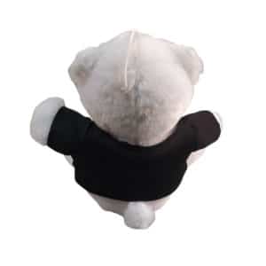 Λούτρινο Λευκό Αρκουδάκι με Μαύρο Μπλουζάκι2