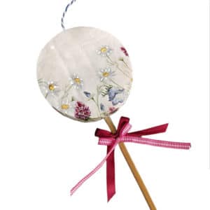 Χειροποίητη Πασχαλινή Λαμπάδα Γλειφιτζούρι Vintage Λουλούδια 1