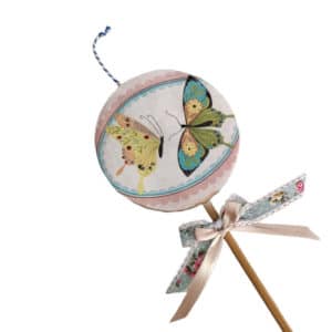 Χειροποίητη Πασχαλινή Λαμπάδα Γλειφιτζούρι Πεταλούδες 1