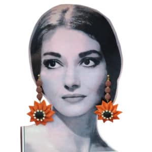 Χειροποίητα Γυναικεία Κρεμαστά Σκουλαρίκια Ηλιοτρόπια 1