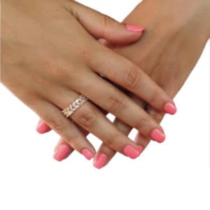 Γυναικείο Ατσάλινο Επιχρυσωμένο Δαχτυλίδι με Καρφωτά Ζιργκόν 1
