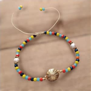 Χειροποίητο Γυναικείο Βραχιολάκι Ποδιού με Πολύχρωμα Κρυσταλλάκια 1