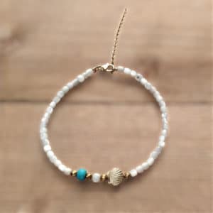 Χειροποίητο Γυναικείο Βραχιολάκι Ποδιού με Φίλντισι 1