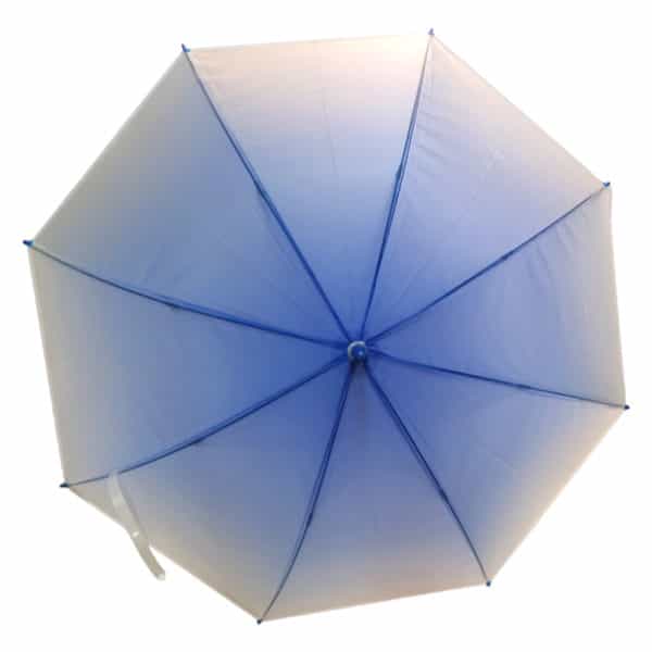 Αντιανεμική Ομπρέλα Βροχής με Μπαστούνι Ημιδιάφανη Μπλε 2
