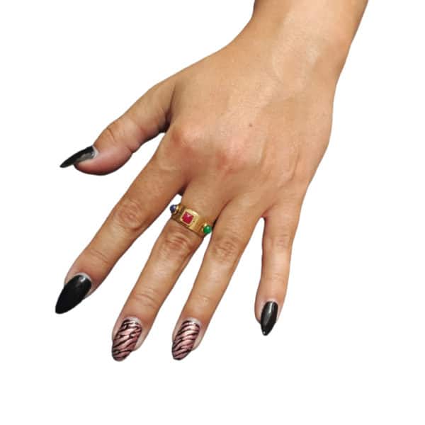Γυναικείο Ατσάλινο Επιχρυσωμένο Δαχτυλίδι με Ημιπολύτιμες Πέτρες 3