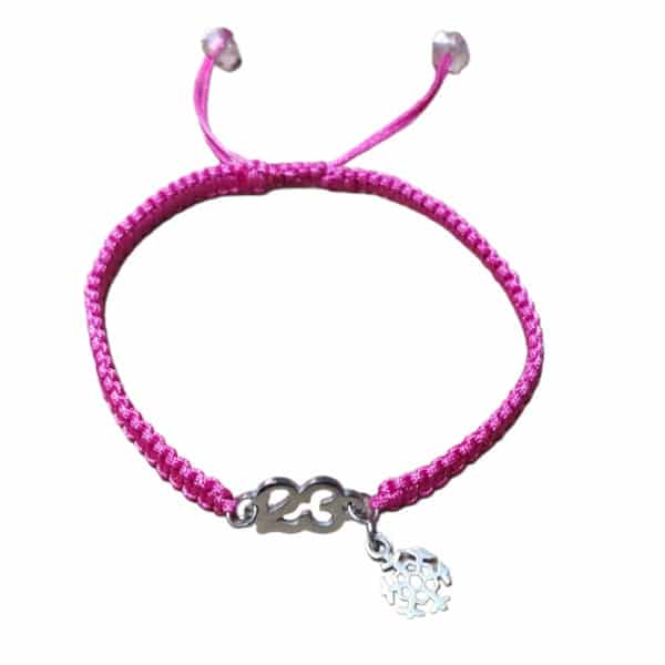 Χειροποίητο Macrame Βραχιόλι Γούρι 23 με Χιονονιφάδα