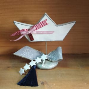 Χειροποίητο Eπιτραπέζιο Γούρι Καράβι 23 από Τσιμέντο 1