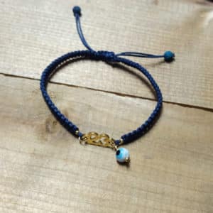 Χειροποίητο Macrame Βραχιόλι Γούρι 23 με Ματάκι 2