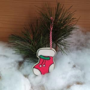 Χειροποίητο Χριστουγεννιάτικο Στολίδι Δέντρου Μπότα Άγιου Βασίλη 1