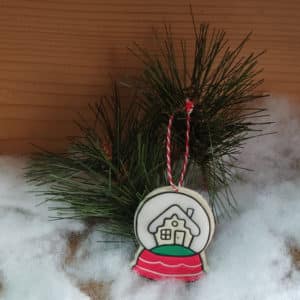 Χειροποίητο Χριστουγεννιάτικο Στολίδι Δέντρου Χιονόμπαλα