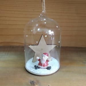 Χριστουγεννιάτικη Επιτραπέζια Διακοσμητική Καμπάνα Άγιος Βασίλης 1