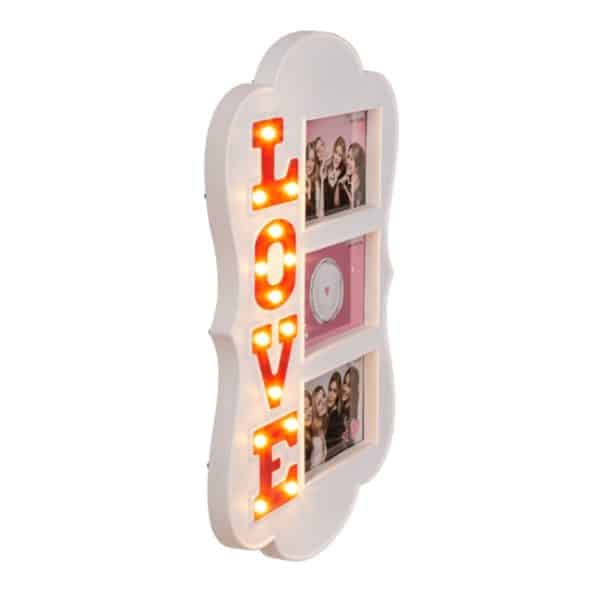 Φωτιζόμενη επιτοίχια κορνίζα Love με 14 led