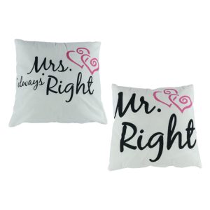 Σετ Διακοσμητικά Μαξιλάρια Mr Right- Mrs Always Right